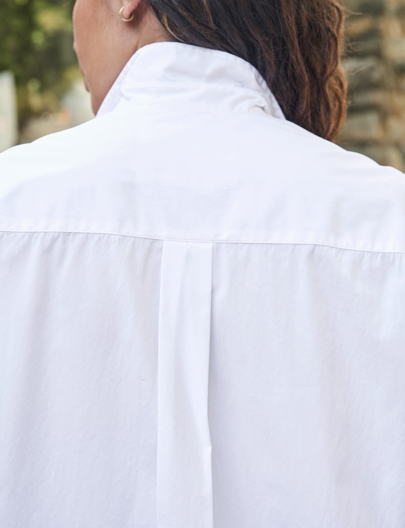 Joedy Boyfriend Button-Up Shirt - White Superluxe