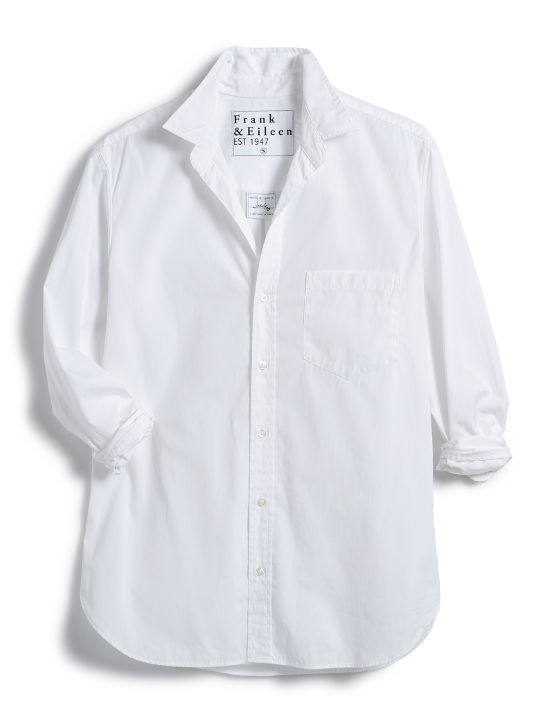 Joedy Boyfriend Button-Up Shirt - White Superluxe