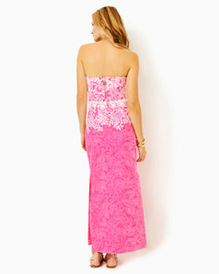 Kristella Beaded Strapless Maxi Dress