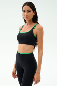 Cait Rigor Bra - Black/Grass