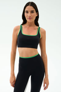 Cait Rigor Bra - Black/Grass