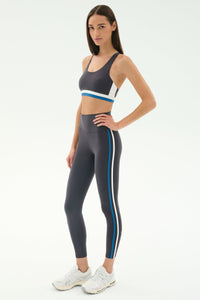Ella High Waist Airweight 7/8 - Graphite/Stone Blue