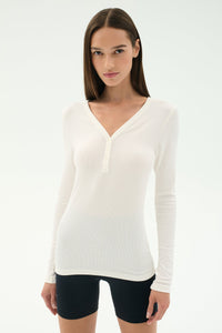 Louise Rib Henley - White