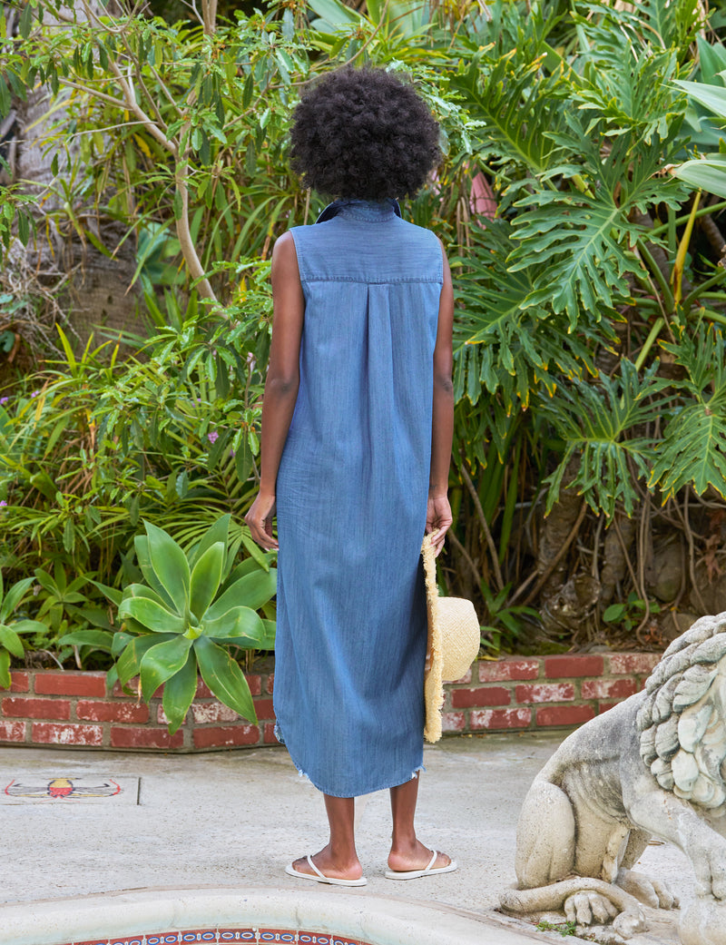 Rory Sleeveless - Vintage Stonewashed Indigo
