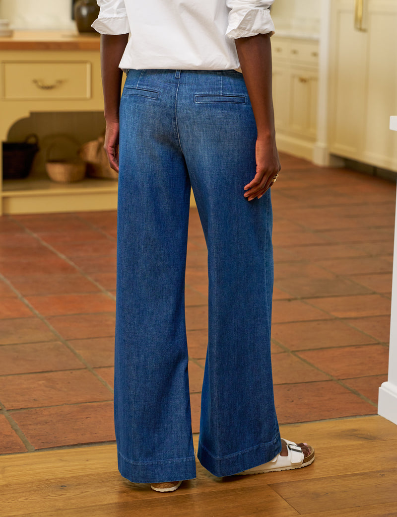 West Village Wide Leg Trouser - 1984 Wash