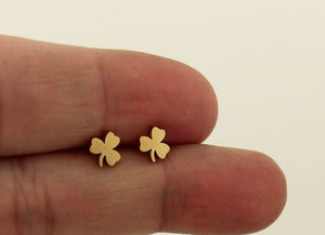 The Baby Shamrock Studs