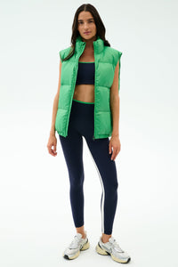 Summit Nylon Puffer Vest - Grass