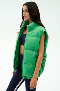Summit Nylon Puffer Vest - Grass