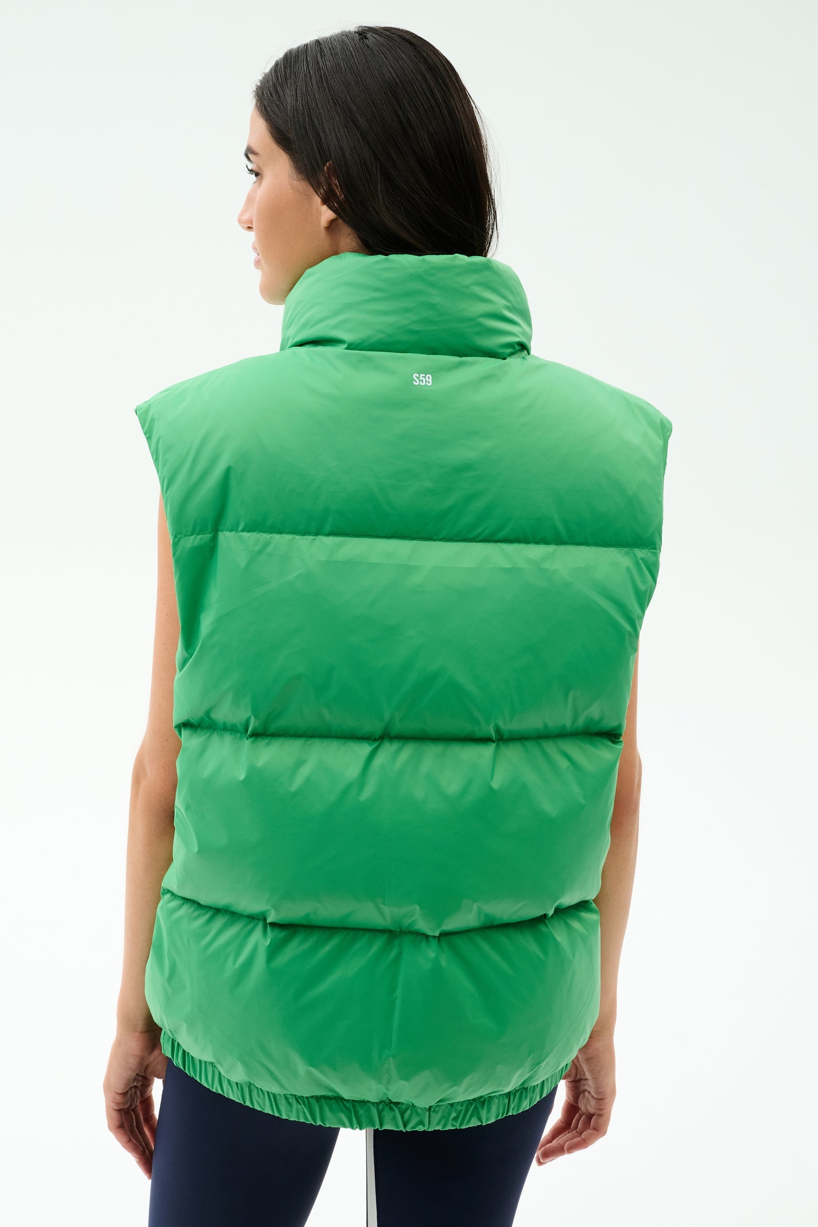 Summit Nylon Puffer Vest - Grass