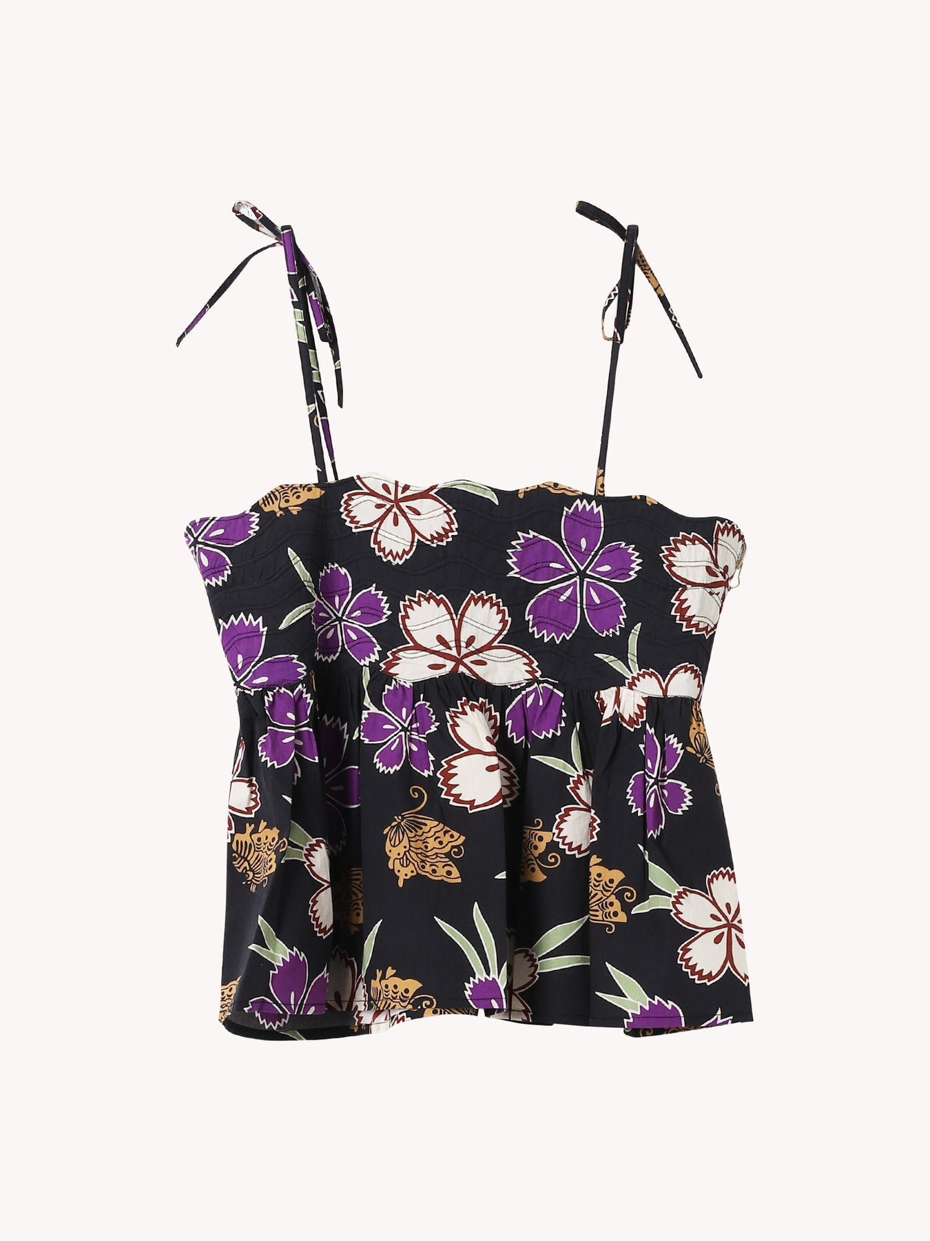 Procne Top - Hibiscus Print