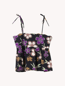 Procne Top - Hibiscus Print