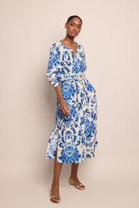 Simone Dress - Fiore Evening Blue