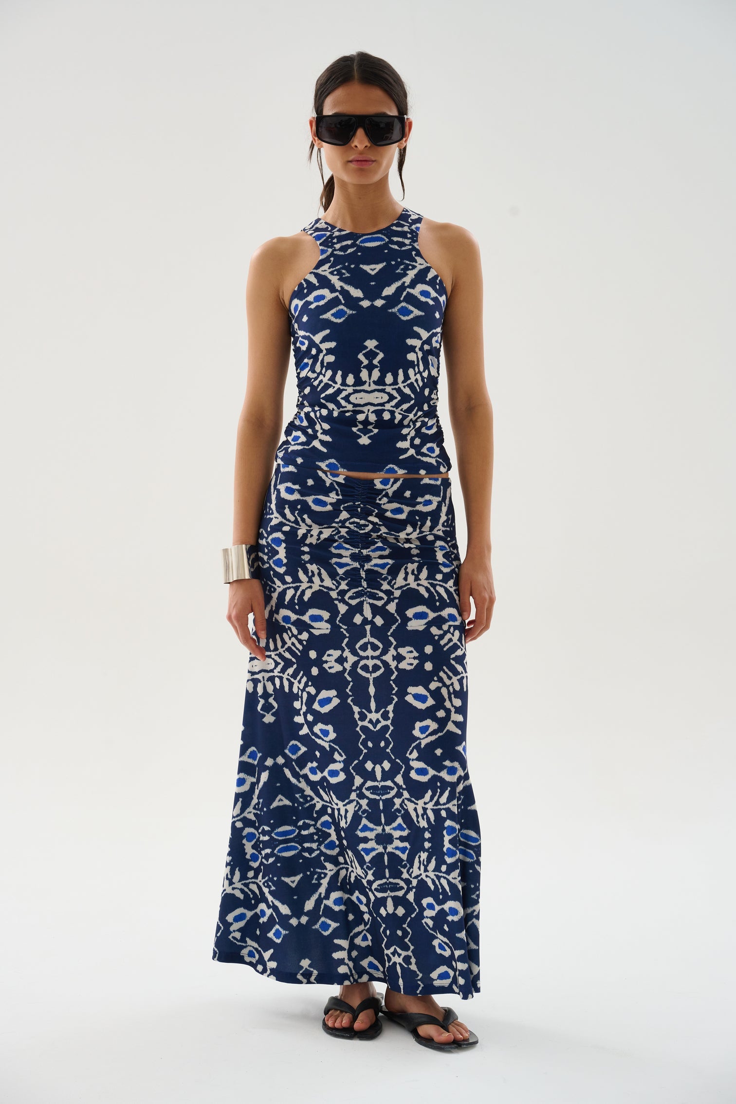 Ensenada Meg Midi Skirt Marine