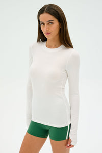 Louise Rib Long Sleeve - White