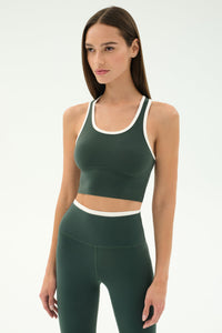 Amber Airweight Bralette - Military/White