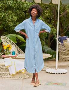 Rory Maxi Shirt Dress - Classic Blue Wash