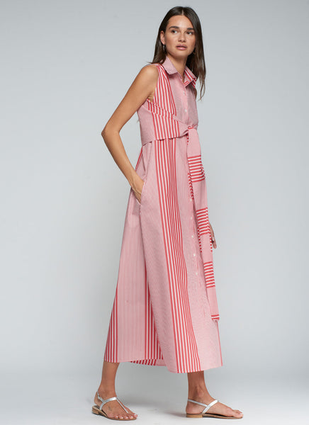 Red Striped Shirt Dress – People People