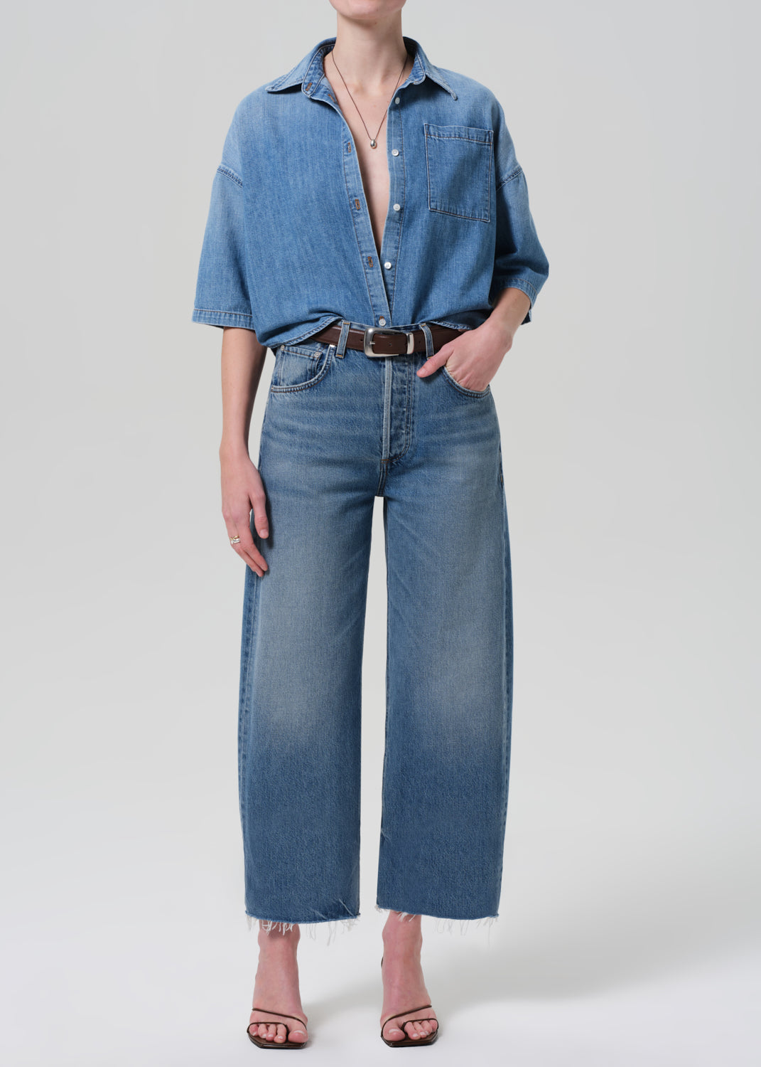 Ayla Raw Hem Crop - Telegraph