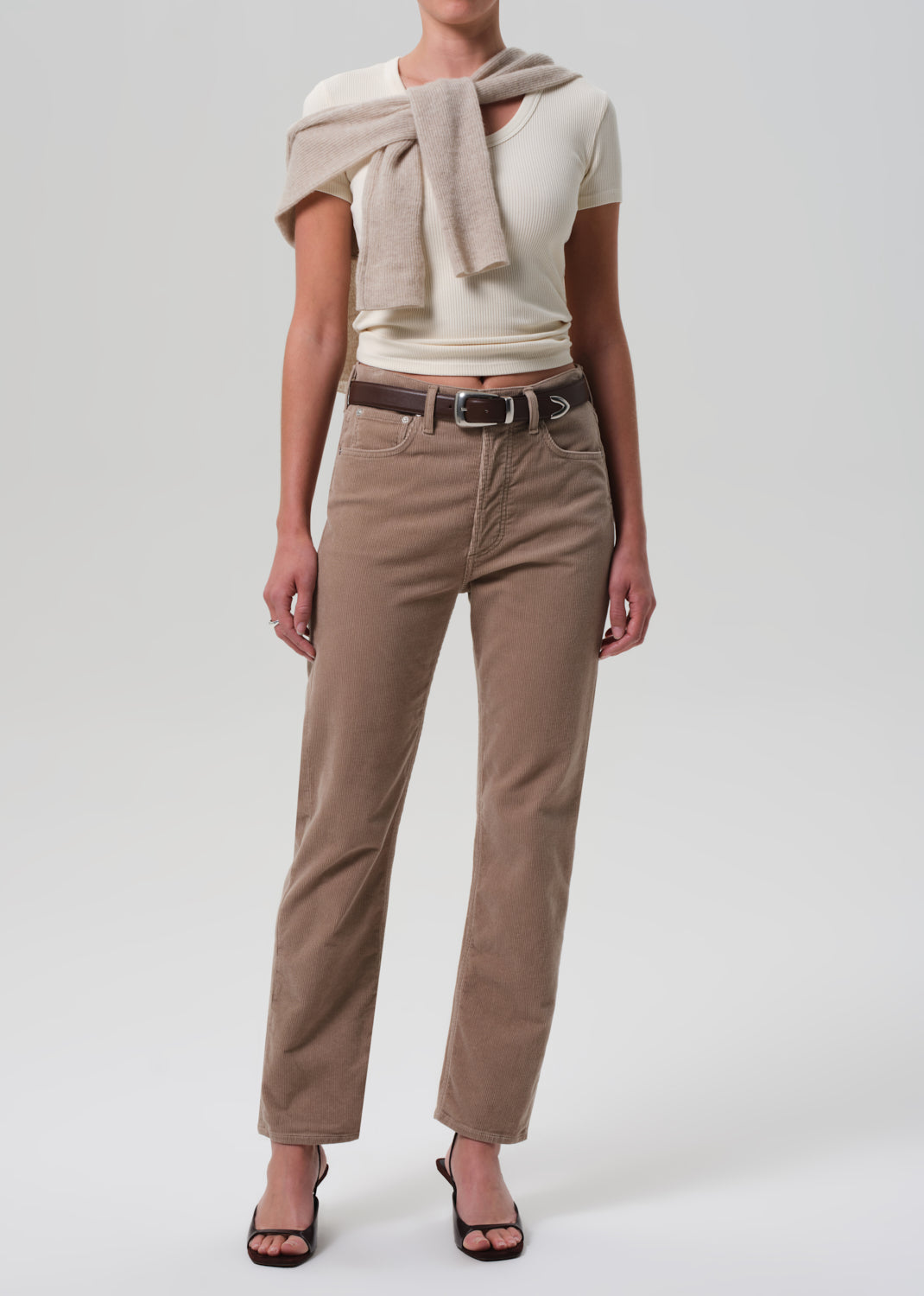 Blaine Vintage Straight Corduroy - Pale Taupe