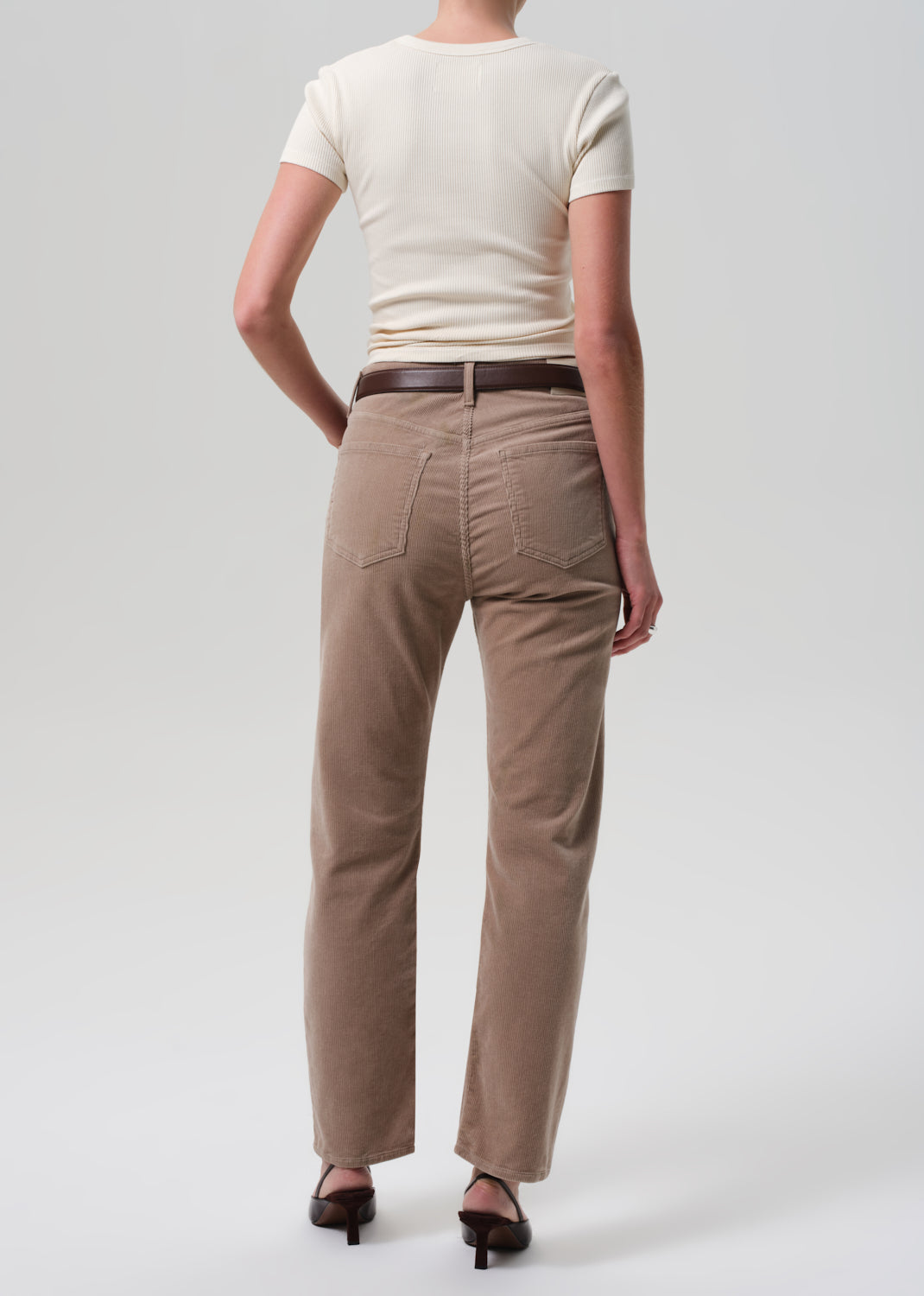 Blaine Vintage Straight Corduroy - Pale Taupe