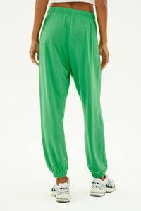 Andie Oversized Fleece Sweatpant - Grass