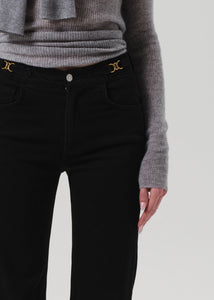 Kimberly Flare w/ Horsebit - Rich Black