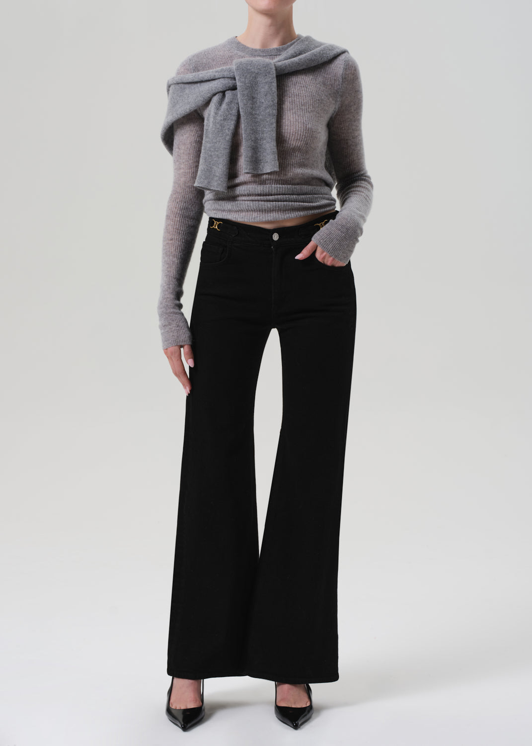 Kimberly Flare w/ Horsebit - Rich Black