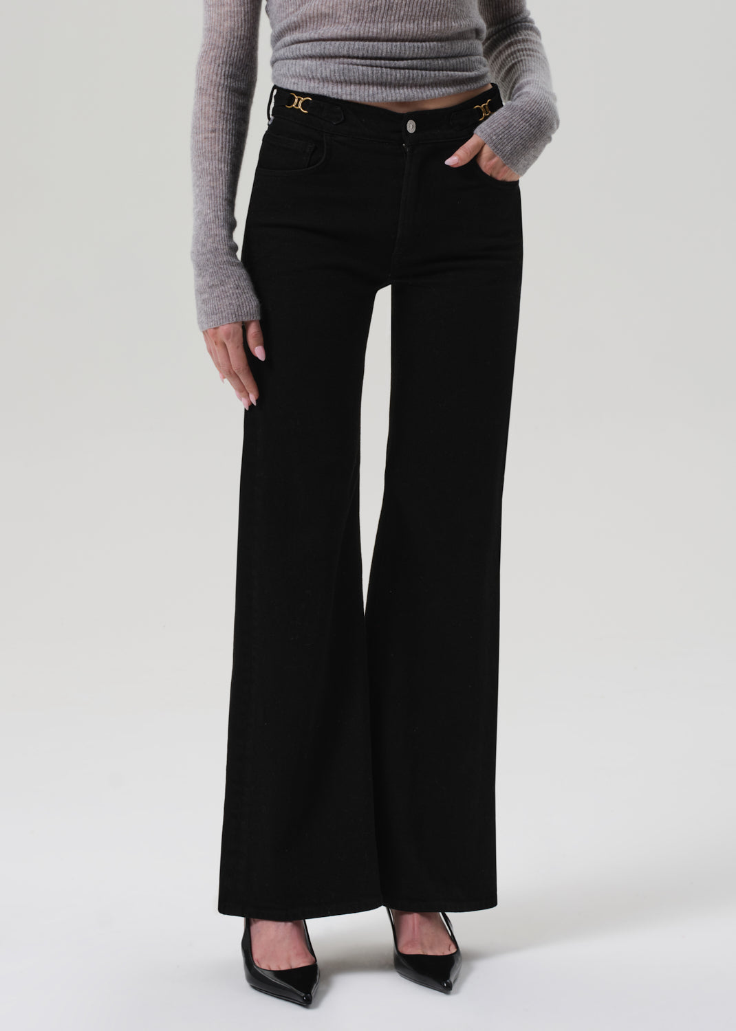 Kimberly Flare w/ Horsebit - Rich Black