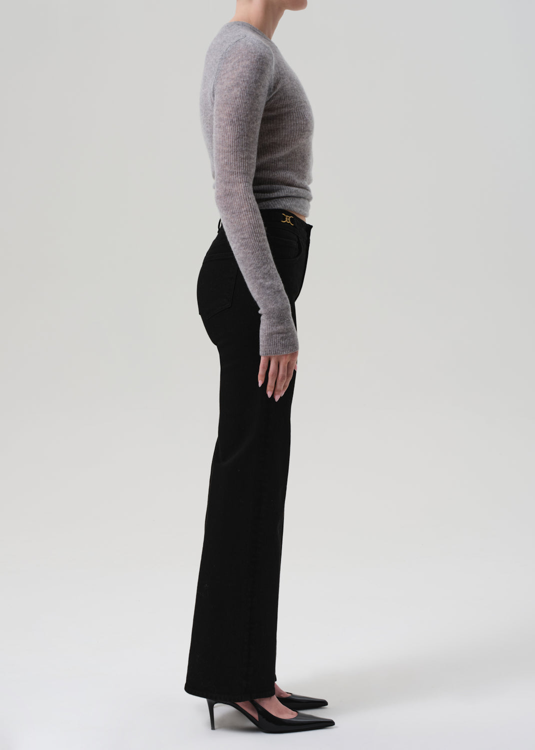 Kimberly Flare w/ Horsebit - Rich Black