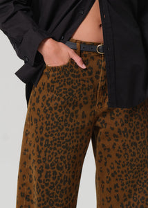 Miro Long Relaxed Jean - Sepia Cheetah