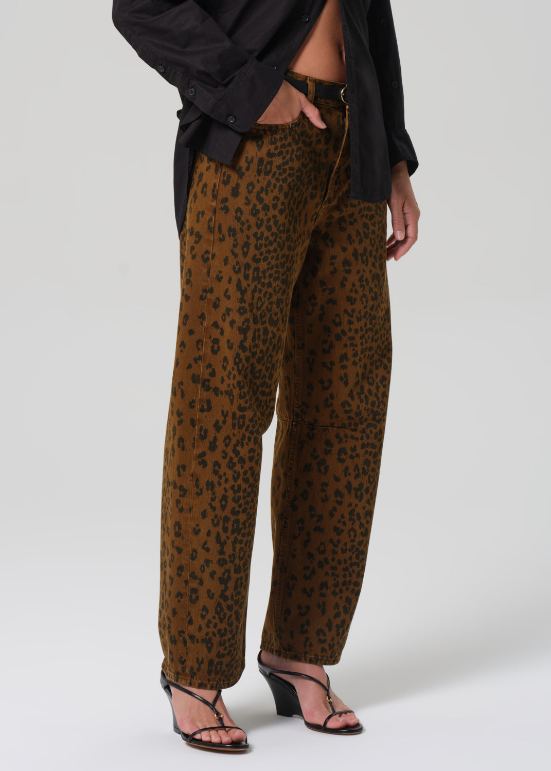 Miro Long Relaxed Jean - Sepia Cheetah