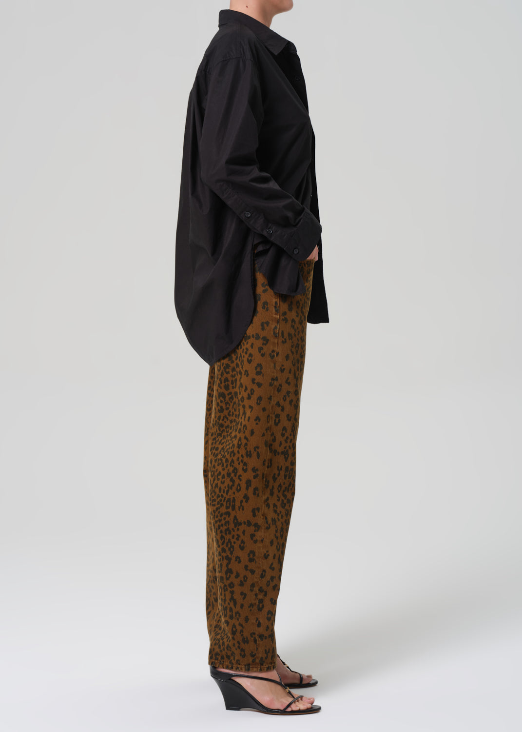 Miro Long Relaxed Jean - Sepia Cheetah