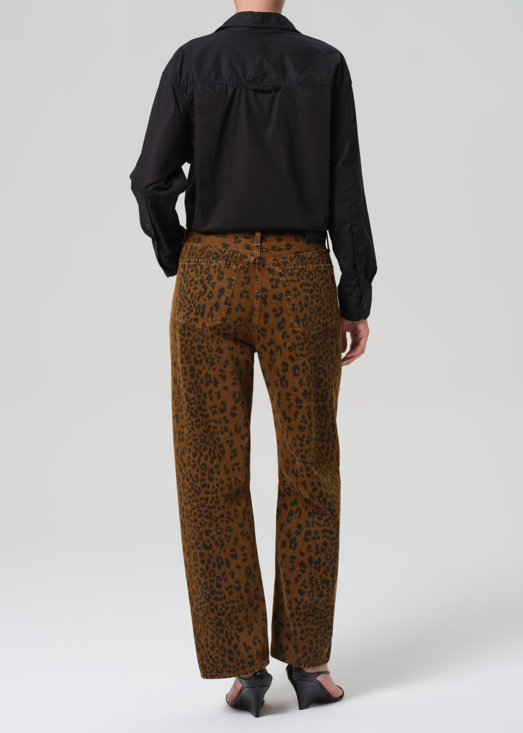 Miro Long Relaxed Jean - Sepia Cheetah