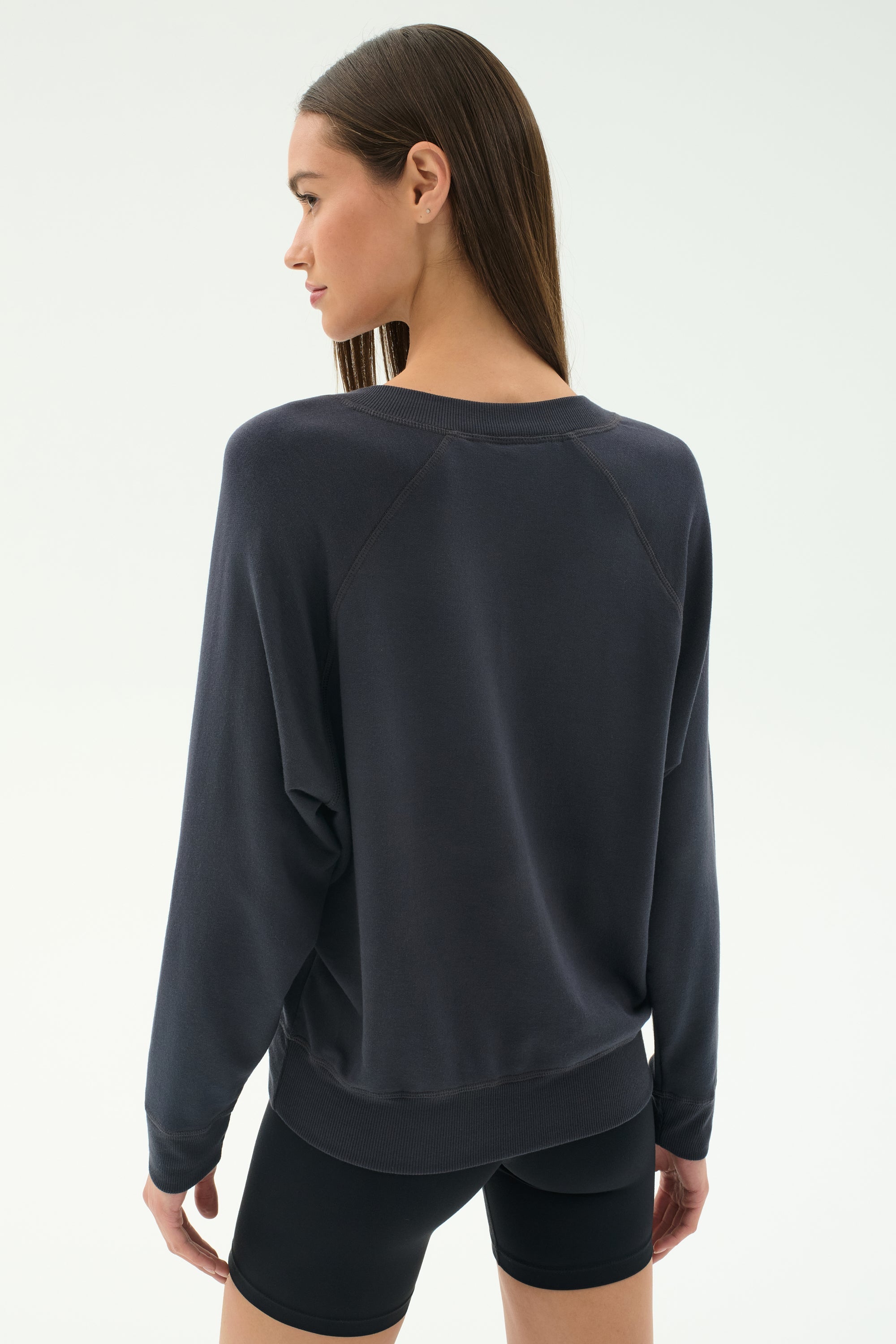 Bennie Fleece V-Neck Sweatshirt - Graphite