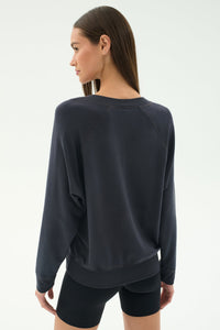 Bennie Fleece V-Neck Sweatshirt - Graphite