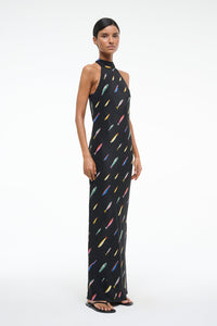 Winnie Silk Dress - Pop Sardines Black