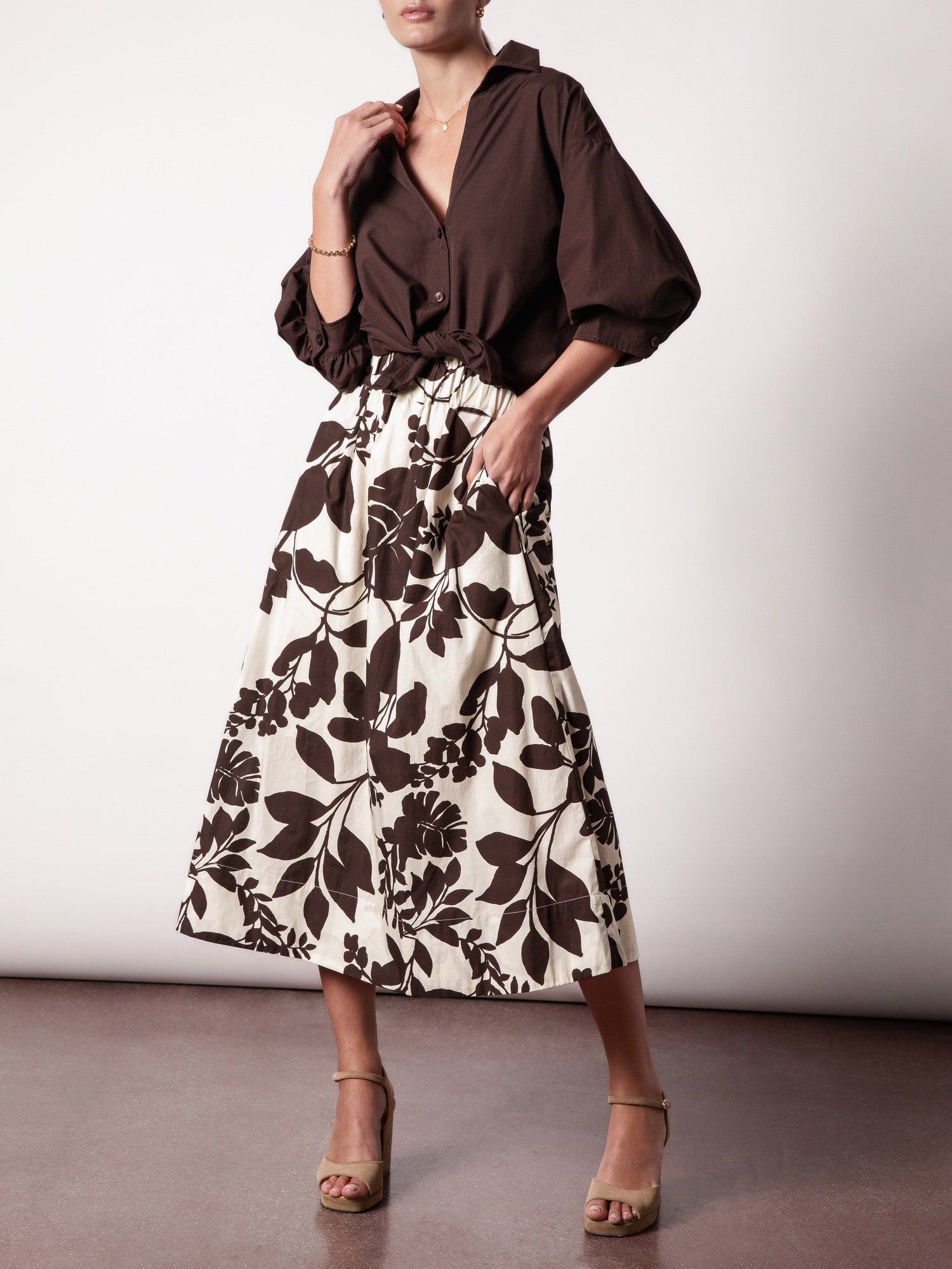 Edda Printed Skirt - Java Combo
