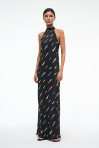 Winnie Silk Dress - Pop Sardines Black