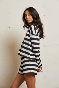 Alison Stripe - Natural/Navy