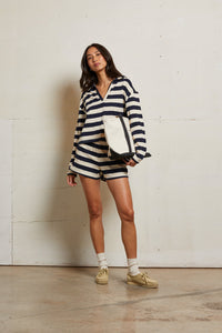 Alison Stripe - Natural/Navy