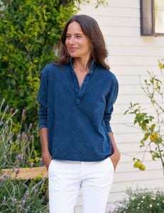 Patrick Popover Henley - Indigo Mineral