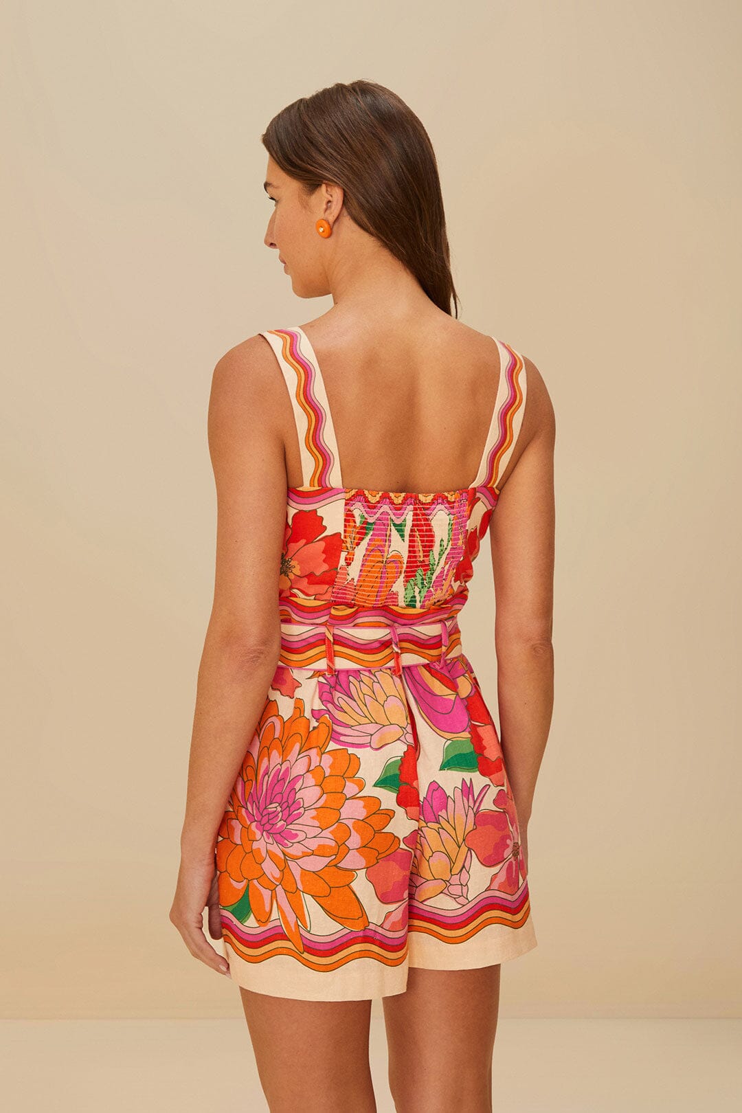 Beige Spring Affair Romper