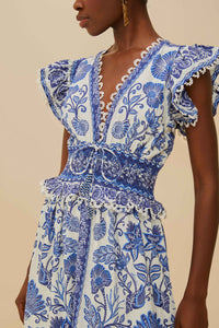 Off-White Shell Garden Maxi Dress