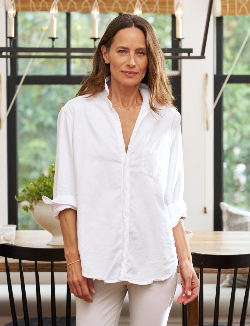 Eileen Relaxed Button-Up - White Denim