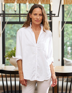 Eileen Relaxed Button-Up - White Denim