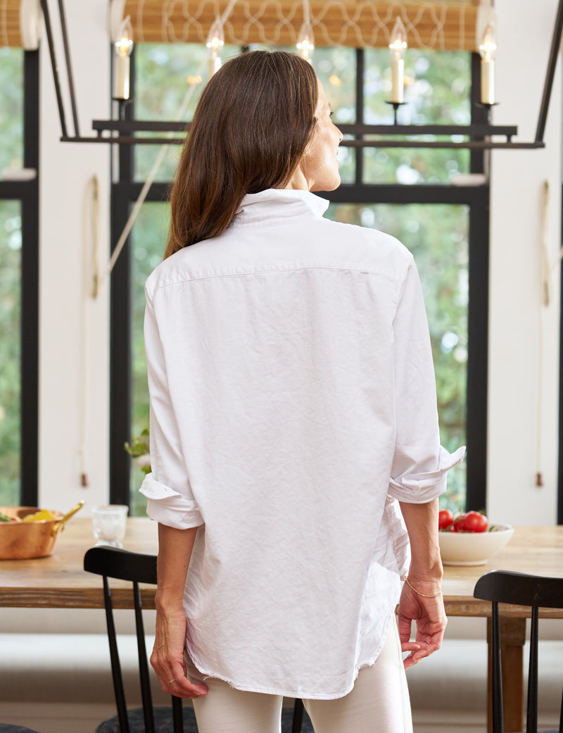 Eileen Relaxed Button-Up - White Denim