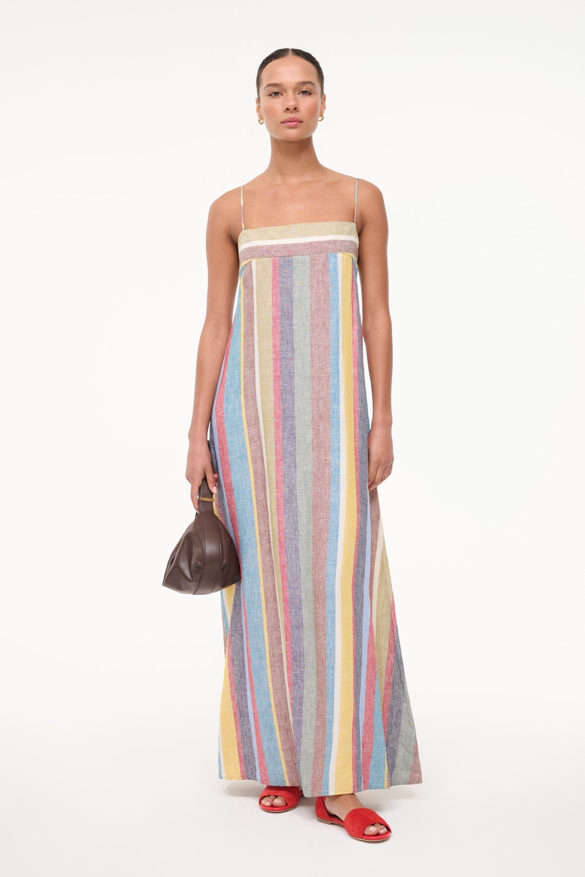 Laura Linen Dress - Market Stripe
