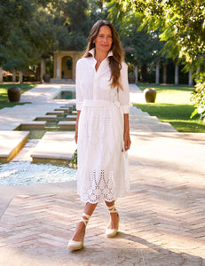 Grace Dress - White Eyelet
