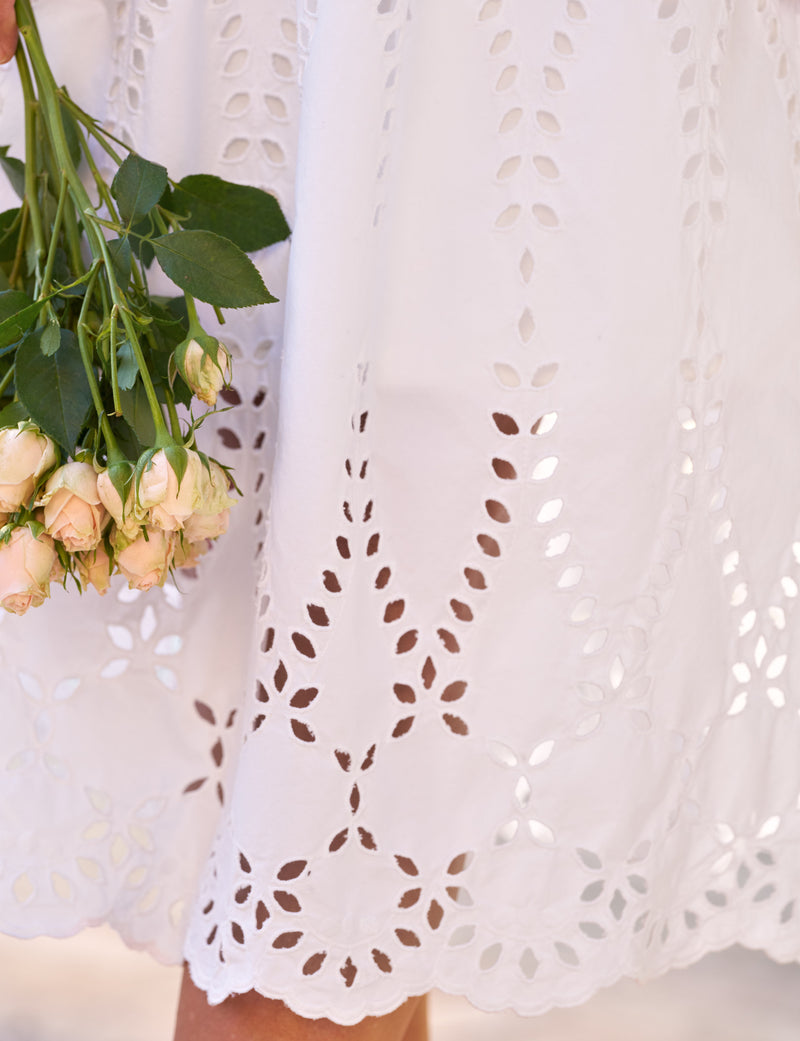Grace Dress - White Eyelet