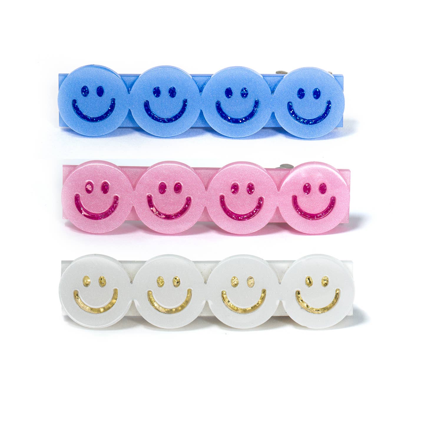 Happy Faces Hair Clips